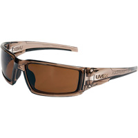 PIP Global Safety S2969 Uvex Hypershock Safety Glasses, Espresso Lens, Anti-Scratch/Polarized, ANSI Z87+