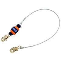 3M DBI Sala Fall Protection 1246066C EZ-Stop Shock-Absorbing Lanyard, 6', Snap Hook Center, Snap Hook Leg Ends, Metal
