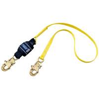 3M DBI Sala Fall Protection 1246167C Force2 Shock-Absorbing Lanyard, 6', Snap Hook Center, Snap Hook Leg Ends, Polyester