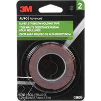 3M 03609C Super Strength Molding Tape, 1.52 m (5') L x 12.7 mm (1/2") W, 46 mils, Acrylic