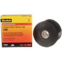3M 130C-2X30 Scotch&reg; Professional Grade Linerless Rubber Splicing Tape, 50.8 mm (2") W x 9 m (30') L, 30 mils, Black