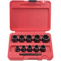 Proto J69X00 PROTO&reg; Bolt Extractor Socket Set, 10 Pcs, 1/4" Drive Size