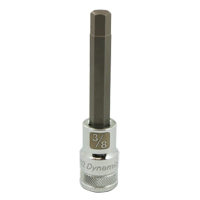 Dynamic Tools D013462 SAE Long Bit Socket, 3/8" x 3.94" L, 1/2" Drive
