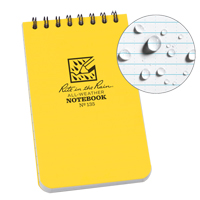 Rite In The Rain 135 Carnet de notes de poche &agrave; spirale, Couverture souple, Jaune, 100 Pages, 3" , 5"