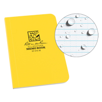 Rite In The Rain 374-M Livre m&eacute;mo, Couverture souple, Jaune, 112 Pages, 3-1/2" , 5"