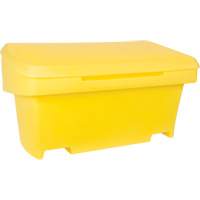 Produits d’entretien RMP NM947 Contenant de rangement robuste pour l'ext&eacute;rieure pour sel et sable, 24" x 48" x 24", 10 pi³, Jaune