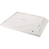 KLETON NN395 Tarp, Heavy-Duty, White, 50' x 40' x 6 mils