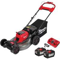 Milwaukee 2823-22HD Ensemble de tondeuse sans fil autopropuls&eacute;e &agrave; double pile M18 Fuel, Pouss&eacute;e automatique, &agrave; pile, Largeur de coupe 21"
