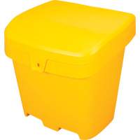 Produits d’entretien RMP NO614 Bacs d'entreposage pour sel & sable, Avec Moraillon, 21" x 27" x 26", 4,24 pi³, Jaune