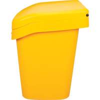 Produits d’entretien RMP NO614 Bacs d'entreposage pour sel & sable, Avec Moraillon, 21" x 27" x 26", 4,24 pi³, Jaune