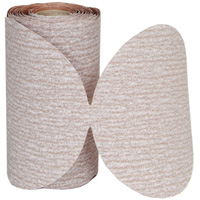Norton 66261136375 Rouleau de disques abrasifs en papier PSA, 3-1/2" dia., Grain 120, Oxyde d'aluminium