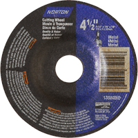 Norton 66252843616 Depressed Centre Metal Grinding Wheels, 5" x 1/8", 7/8" Arbor, Aluminum Oxide, Type 27
