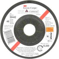 3M AB50442 Green Corps Flexible Grinding Wheel, 4-1/2" x 1/8", 7/8" Arbor, Ceramic, Type 27