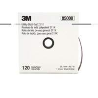 3M AB05008 Utility Roll 211K, Aluminum Oxide, 1" W x 150' L, 120 Grit