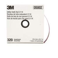 3M AB05002 Rouleau de toile abrasive polyvalente 211K, Oxyde d'aluminium, 1" la x 150' lo, Grain 320