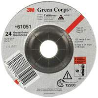 3M AB61051 Green Corps Flexible Grinding Wheel, 5" x 1/4", 7/8" Arbor, Ceramic, Type 1
