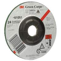 3M AB61051 Green Corps Flexible Grinding Wheel, 5" x 1/4", 7/8" Arbor, Ceramic, Type 1