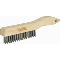 Brosses à gratter industrielles à manche en patin, Acier inoxydable, 4 x 16 rangs de fils, Longueur 10-1/4" NT614 | TENAQUIP