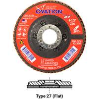 United Abrasives Inc. 78028 OVATION MEULE LAMELLE5X7/8GRAIN 60, 5" x 7/8", Type 27, Grain 60, Zirconium