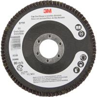 3M AB50470 Disques &agrave; lamelles 577F, 4-1/2" x 7/8", Type 29, Grain 80, Zirconium