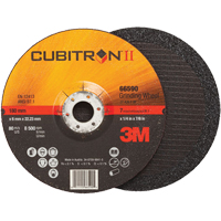 3M 78469-Q Cubitron II Depressed Centre Grinding Wheels, 4" x 1/4", 3/8" Arbor, Type 27