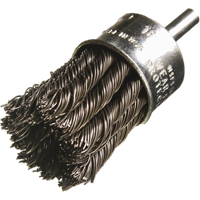 Knotted Wire End Brushes, 3/4" Dia., 0.014" Wire Dia., 1/4" Shank  NU457 | TENAQUIP