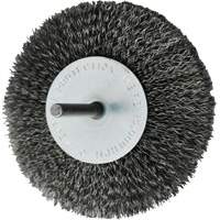 Felton Brushes E411 Circular Crimped Wire End Brushes, 4", 0.008" Fill, 1/4" Shank