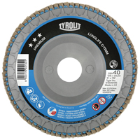 Tyrolit 34382292 Heavy-Duty C-Trim Flap Disc, 6" x 7/8", Type 29, 40 Grit, Zirconium
