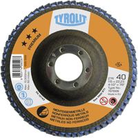 Tyrolit 707011 Flap Disc, 5" x 7/8", Type 29, 40 Grit, Ceramic
