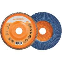 AllSteel™ Flap Disc, 5" x 7/8", Type 27, 40 Grit, Zirconia Alumina NV023 | TENAQUIP