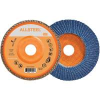 Walter Surface Technologies 15W606 ALLSTEEL Flap Disc, 6" x 7/8", Type 27, 60 Grit, Zirconia Alumina