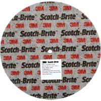 3M SB62127 Meule unitaris&eacute;e EXL Scotch-Brite, 6" x 1/4", Arbre de 1/4", Grain de Fin, Carbure de silicium