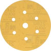 3M 01077 Hookit Dust-Free Sanding Disc, 6" Dia., P240 Grit, Aluminum Oxide, A-Weight