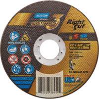 Norton 66252838454 Meule &agrave; tronçonner Quantum3 RightCut, 4-1/2" x 0,045", Arbre de 7/8", Type 1, Oxyde d'aluminium/C&eacute;ramique, 13580 Tr/min