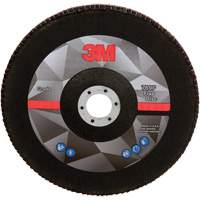 3M AB05940 Disque &agrave; lamelles &agrave; changement rapide 769F, 7" x 5/8"-11, Type 27, Grain 40+, Oxyde d'aluminium/C&eacute;ramique