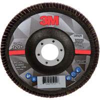 3M AB05929 Disque &agrave; lamelles &agrave; changement rapide 769F, 5" x 7/8", Type 29, Grain 120+, C&eacute;ramique