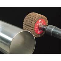 3M SB16622 Scotch-Brite Flap Brushes, 2" Dia. x 1" W, 1/4" Arbor, Aluminum Oxide