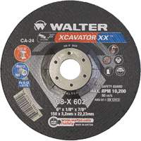 Walter Technologies Pour Surface 08X602 Meule Xcavator XX, 6" x 1/8", Arbre 7/8", C&eacute;ramique, Type 27