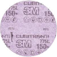3M AB87026 Cubitron II Hookit Clean Sanding Film Disc 775L, 5" Dia., 150+ Grit, Ceramic, 3 mils