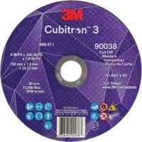3M 7100399069 Cubitron 3 Cut-Off Wheel, 6" x 0.045", Type T27, Ceramic, 10200 RPM