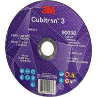 3M 7100399069 Cubitron 3 Cut-Off Wheel, 6" x 0.045", Type T27, Ceramic, 10200 RPM