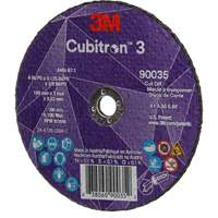 3M 7100304005 Cubitron 3 Cut-Off Wheel, 4" x 1/8", 3/8" Arbor, Type T1, Ceramic, 21000 RPM