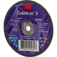 3M 7100303860 Cubitron 3 Cut-Off Wheel, 3" x 0.035", 1/4" Arbor, Type T1, Ceramic, 21000 RPM