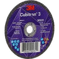3M 7100303859 Cubitron 3 Cut-Off Wheel, 3" x 0.035", 3/8" Arbor, Type T1, Ceramic, 21000 RPM