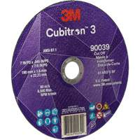 3M 7100313189 Cubitron 3 Cut-Off Wheel, 7" x 0.09", 7/8" Arbor, Type T27, Ceramic, 8500 RPM