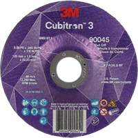 3M 7100304010 Cubitron 3 Cut-Off Wheel, 5" x 0.045", 7/8" Arbor, Type T27, Ceramic, 12250 RPM
