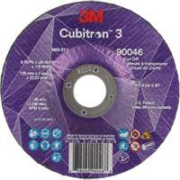 3M 7100304011 Cubitron 3 Cut-Off Wheel, 5" x 0.09", 7/8" Arbor, Type T27, Ceramic, 12250 RPM
