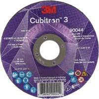 3M 7100304009 Cubitron 3 Cut-Off Wheel, 4-1/2" x 1/8", 7/8" Arbor, Type T27, Ceramic, 13300 RPM