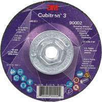 3M 7100312968 Cubitron 3 Depressed Centre Grinding Wheel, 4-1/2" x 1/4", 5/8"-11 Arbor, Ceramic, Type T27