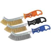 Walter Surface Technologies 13S104 Brass Coated Steel Scratch Brush, 9-5/8" Long